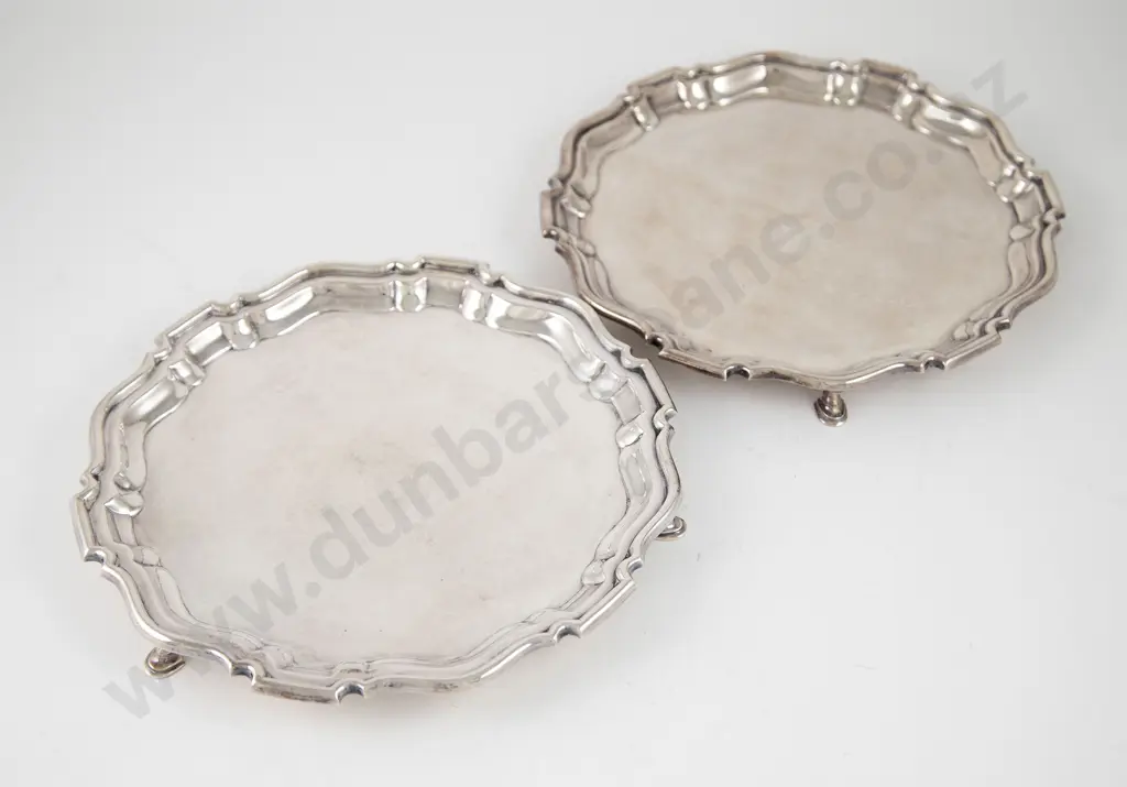 Pair Geo III Style S/P Salvers Image 1++