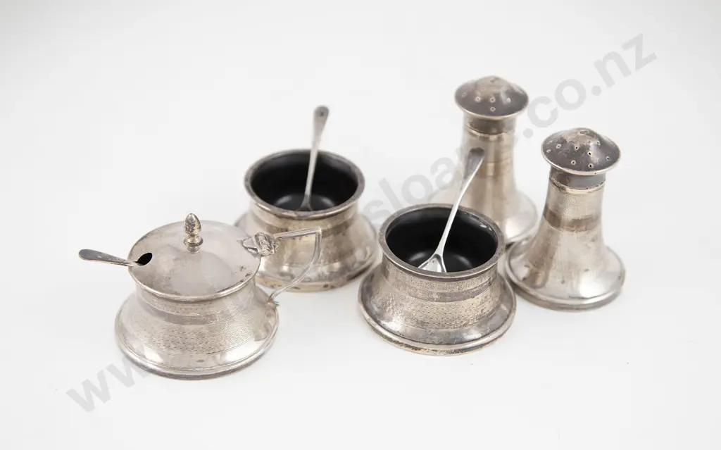 Geo V S/S Eight Piece Cruet Set Image 1++