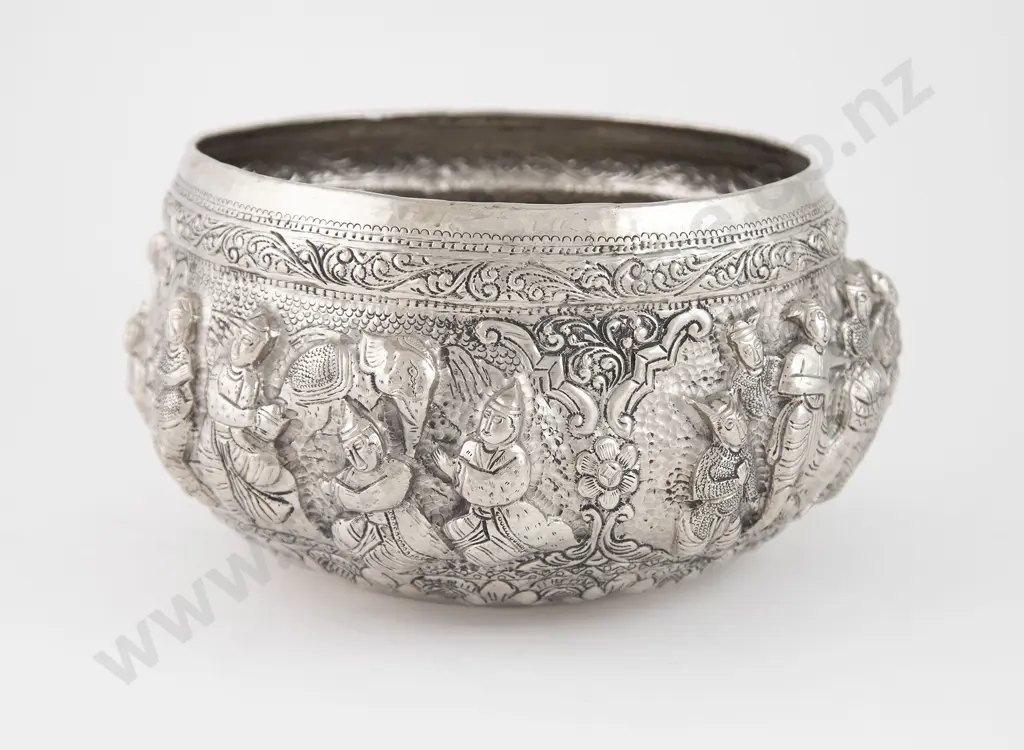 Large Indian Silver Bowl Image 1++