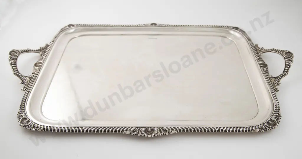 Geo V S/S Two Handled Oblong Banquet Drinks Tray Image 1++