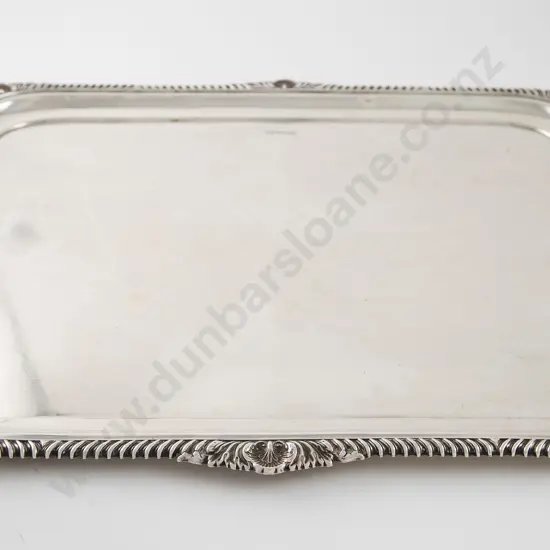 Geo V S/S Two Handled Oblong Banquet Drinks Tray