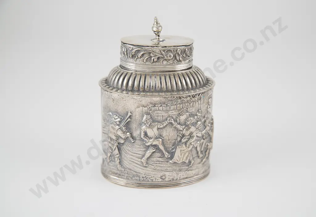 Dutch Silver Tea Caddy Image 1++