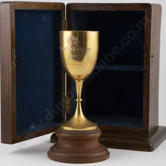 9ct Gold Horse Racing Cup c1940