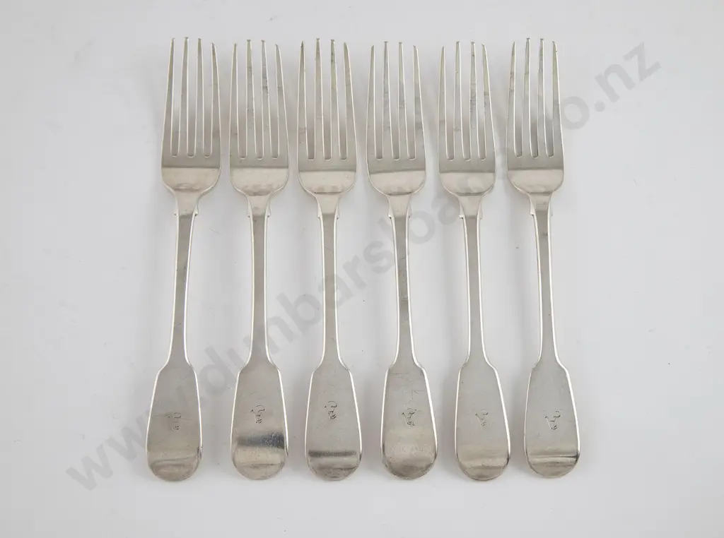 Set Six Geo IV S/S Dessert Forks Image 1++