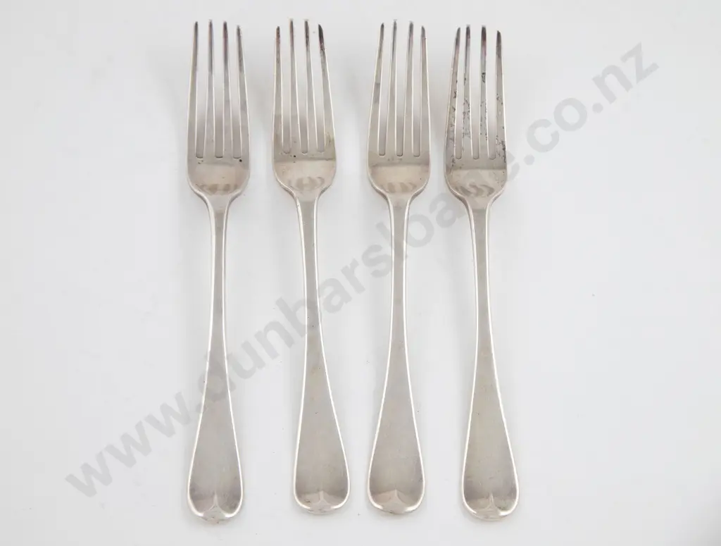 Four Georgian S/S Tableforks Image 1++