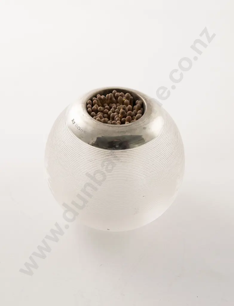 Edw VII S/S Topped Vesta Holder Image 1++