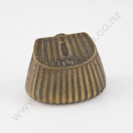 Novelty Vict Brass Fishing Creel Vesta Case