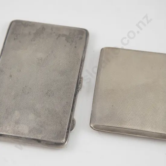Two S/S Engine Turned Cigarette Cases