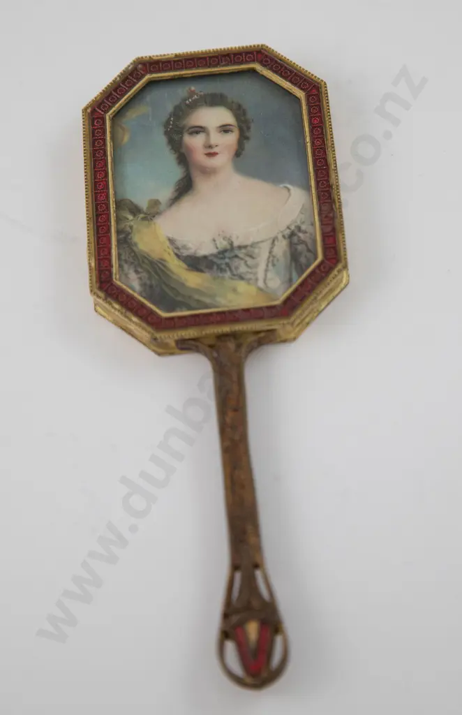 Grand Tour Gilt Metal & Enamel Portrait Miniature Image 1++