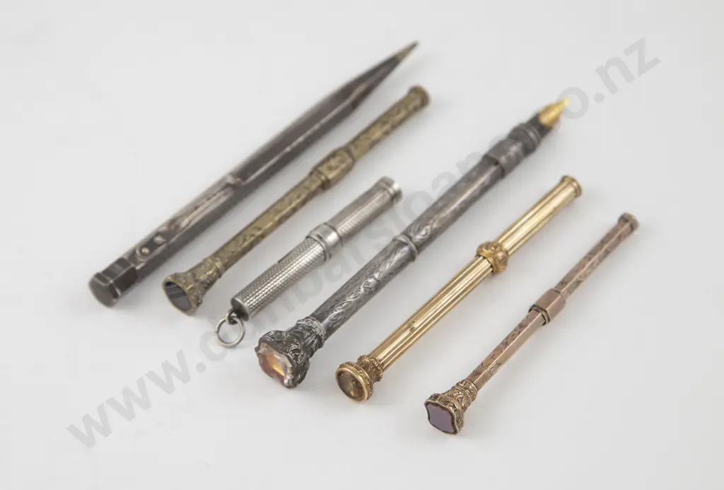 Six Various S/S & Gold/Plated Propelling Pencils Image 1++
