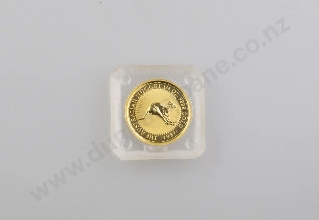 1997 Australian Nugget 1/4oz .9999 Gold Coin Image 1++