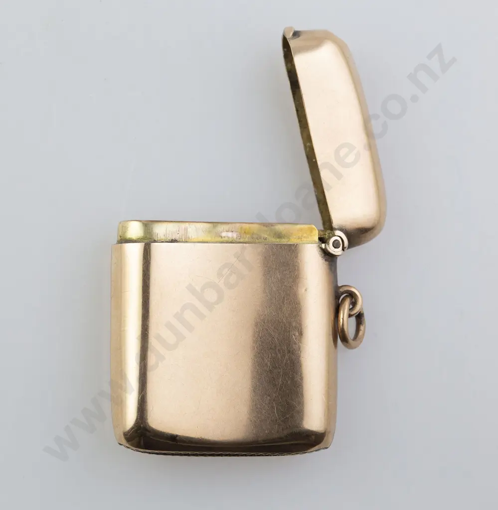 Edwardian 9ct Slightly Curved Vesta Case Image 1++