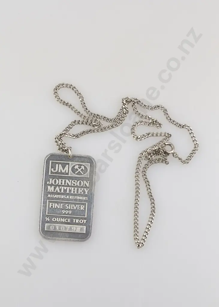 Fine Silver .999 1/2 Ounce Troy Pendant Image 1++
