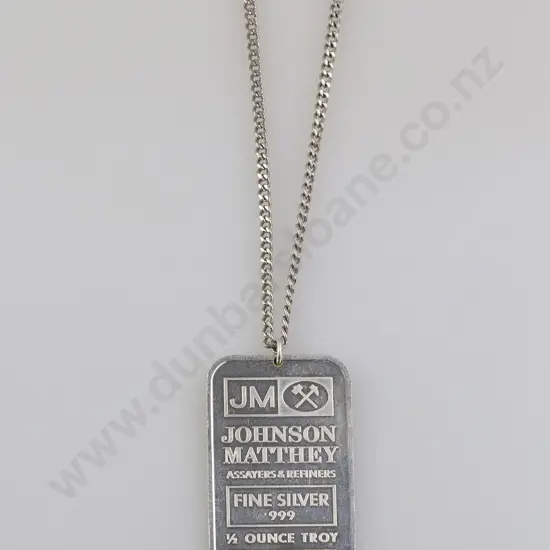Fine Silver .999 1/2 Ounce Troy Pendant