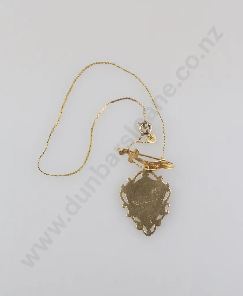 14ct Iranian Shield Pendant Image 1++