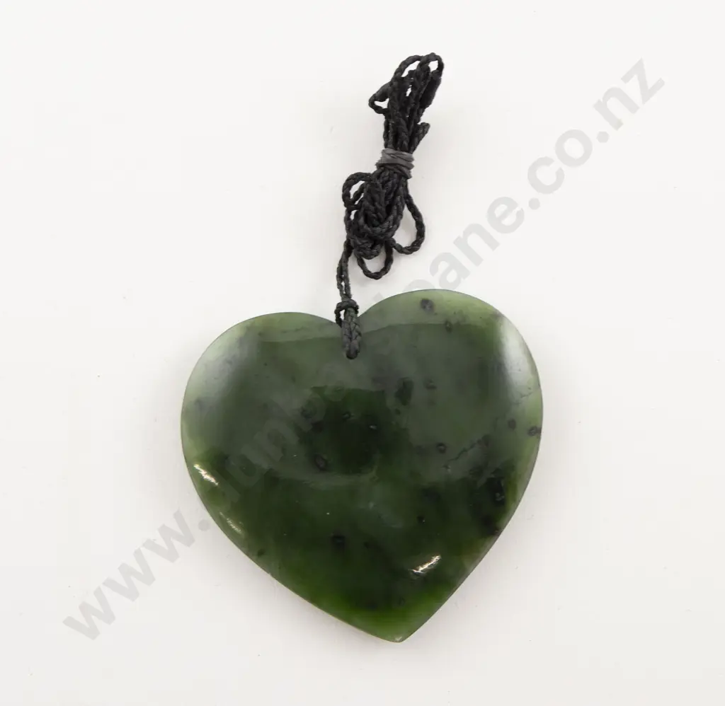 Greenstone Large Heart Pendant Image 1++