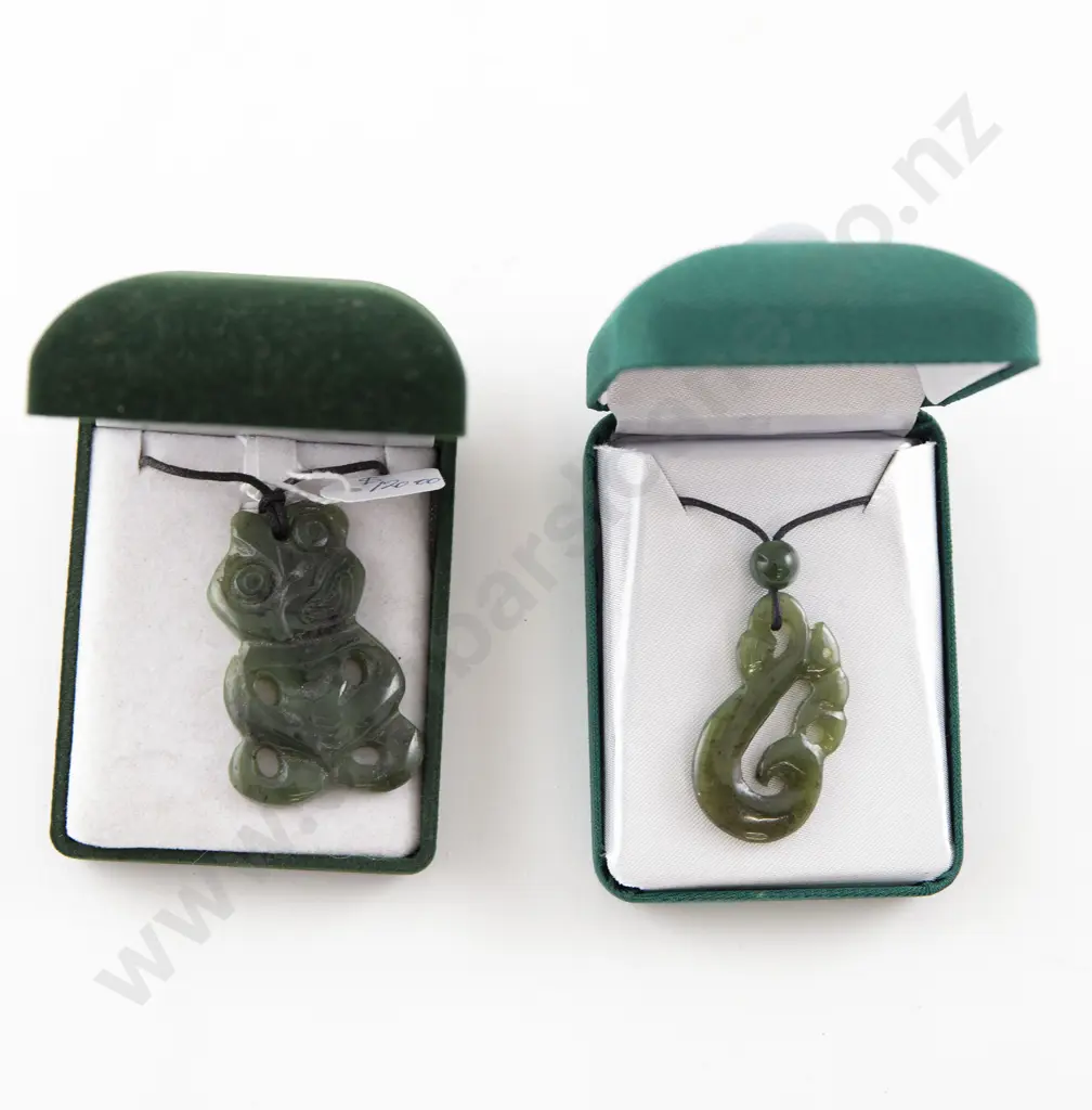 Greenstone Tiki Pendant Image 1++