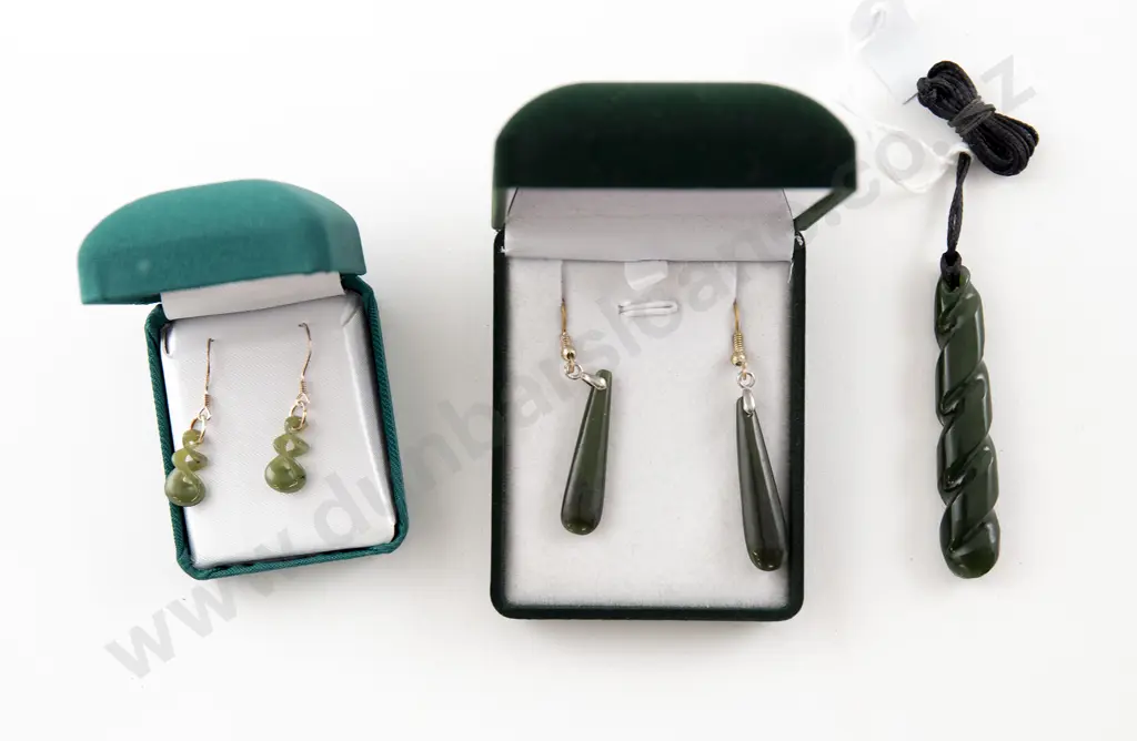 Greenstone Twist Drop Pendant Image 1++