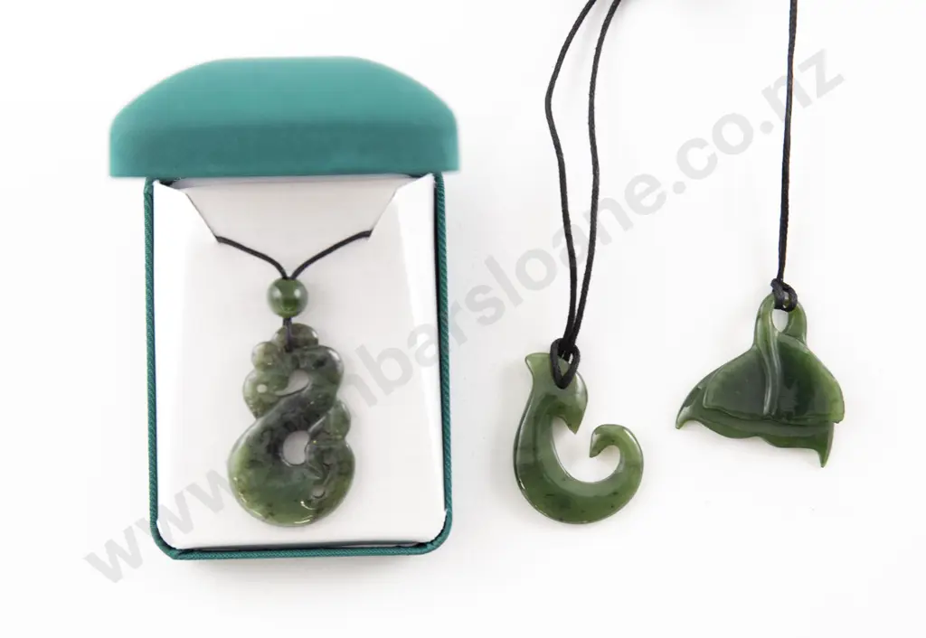 Three Greenstone Pendants Image 1++