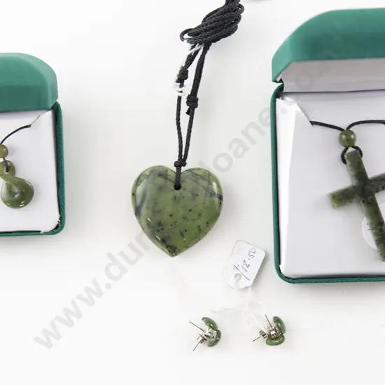 Greenstone Cross Pendant