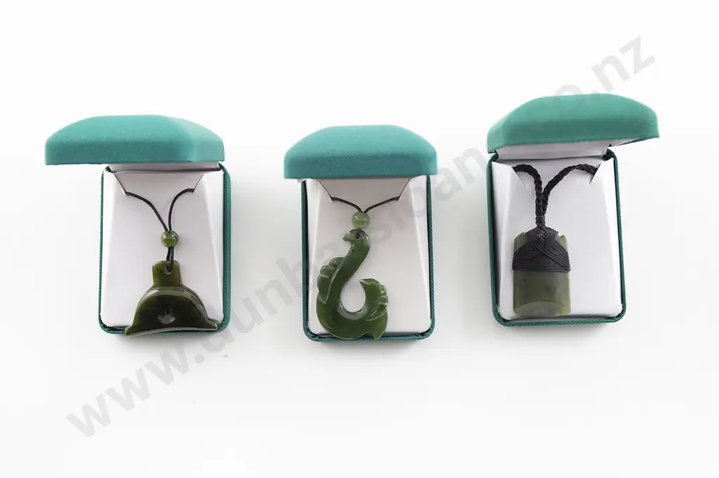 Three Greenstone Pendants Image 1++