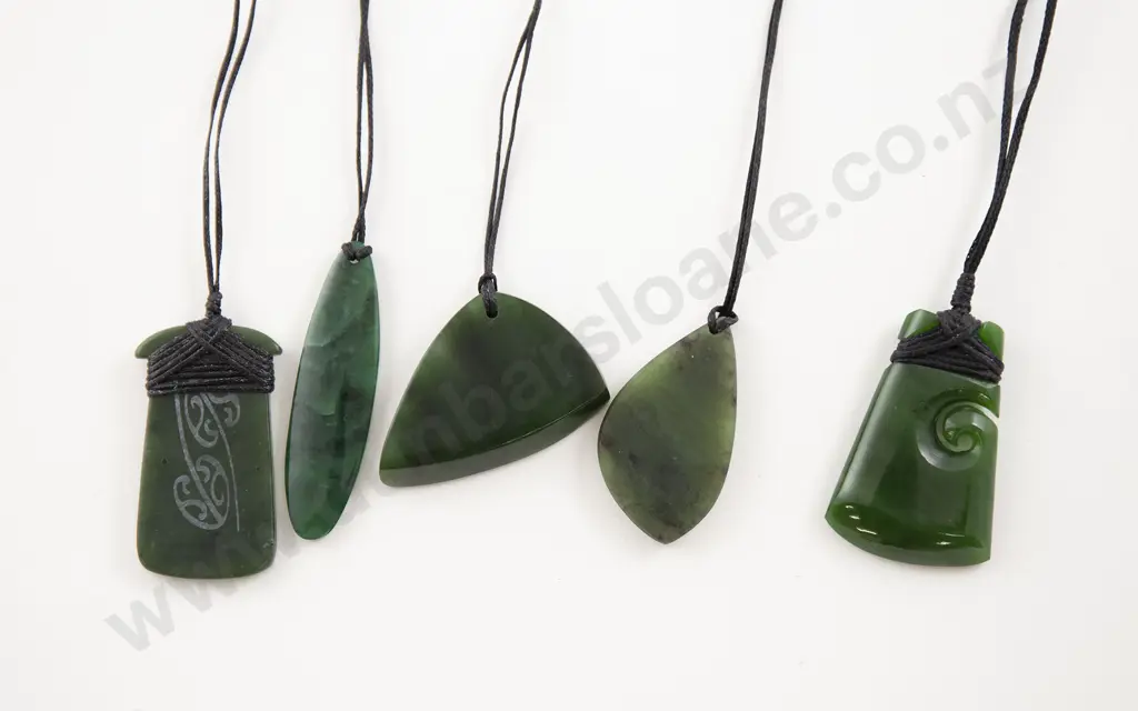 Five Greenstone Pendants Image 1++