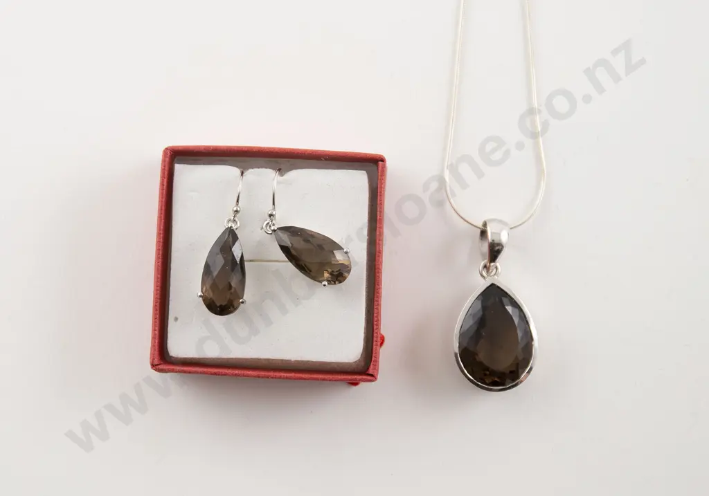 S/S Smokey Quartz Pendant Image 1++