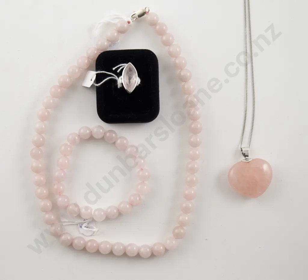 S/S Rose Quartz Ring Image 1++