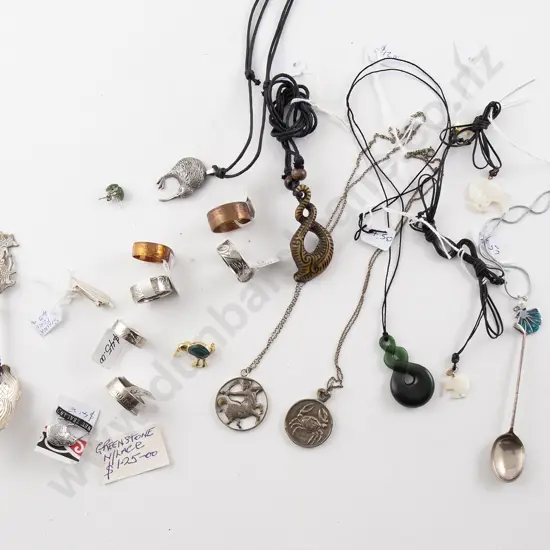 Collection Various Silver and Metal Jewellery
