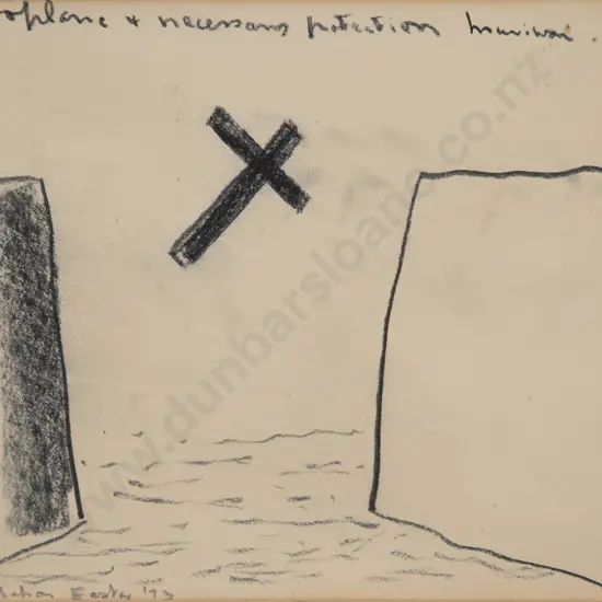 Colin McCahon - Aeroplane and necessary protection