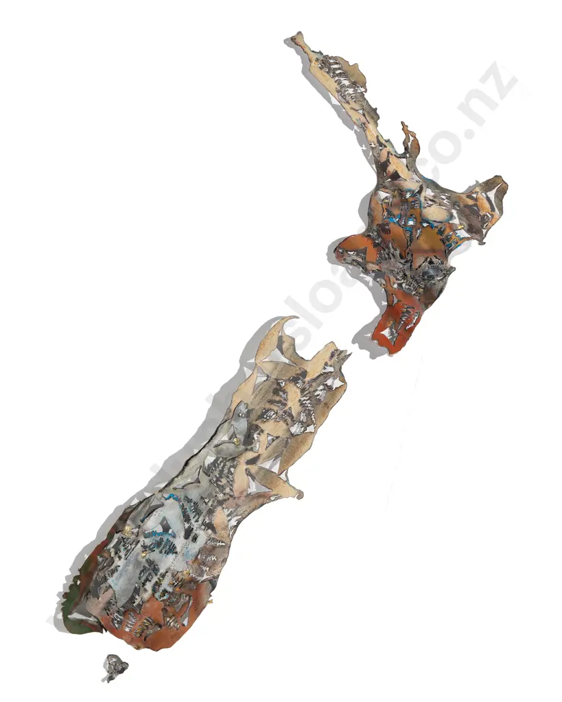 Jeff Thomson - Map of Aotearoa/ New Zealand Image 1++