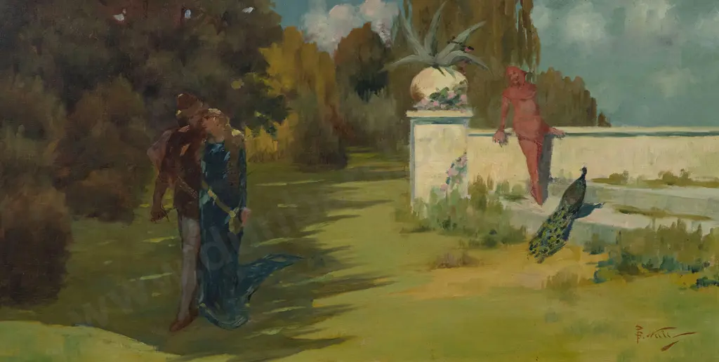 Girolamo Pieri Ballati Nerli (1860-1926) - Faust et Marguerite Image 1++