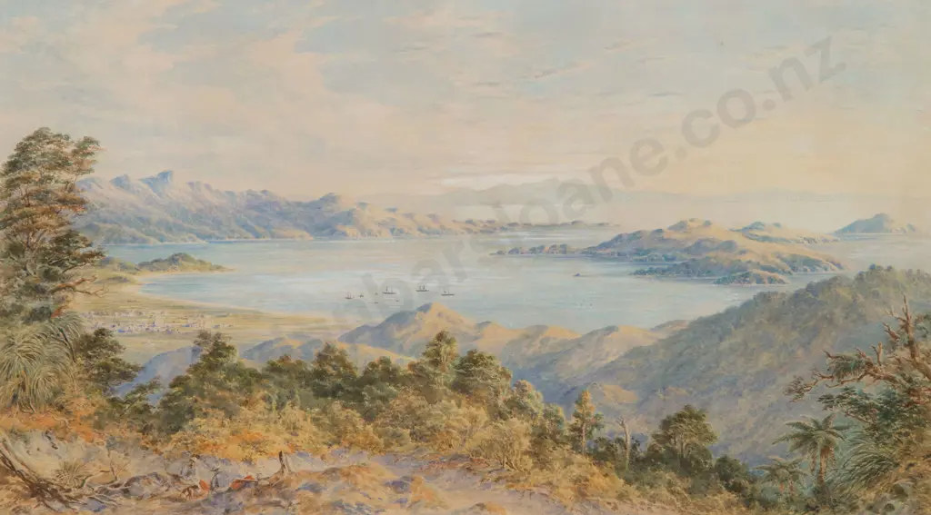 Charles Decimus Barraud (1822-97) - Coromandel Harbour Image 1++