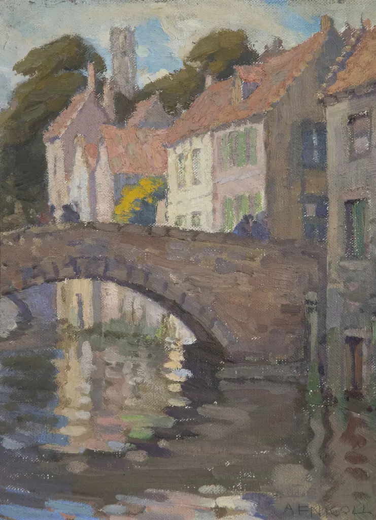 Archibald Nicoll - Stone Bridge with River Reflections Image 1++