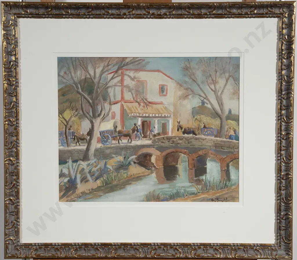 Gwen Knight - Rural Village with Donkey led Carts Image 1++