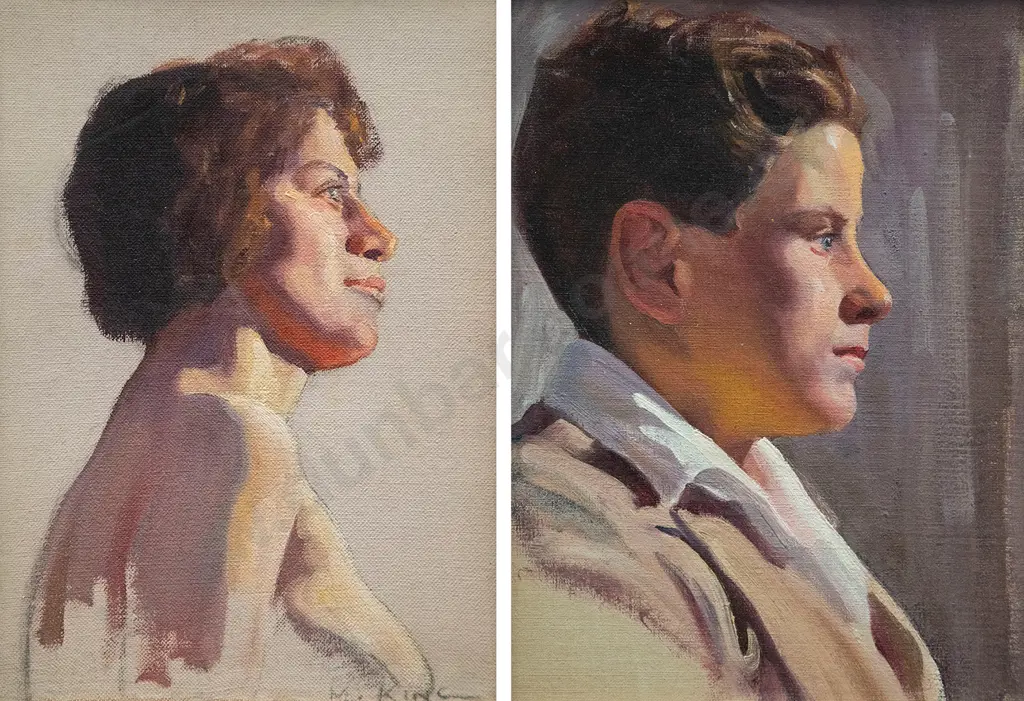 Marcus King - Profile of Woman; Profile of Young Boy Image 1++