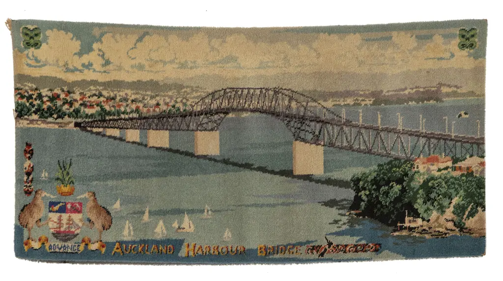 Feltex 'Auckland Harbour Bridge' Souvenir Rug Image 1++