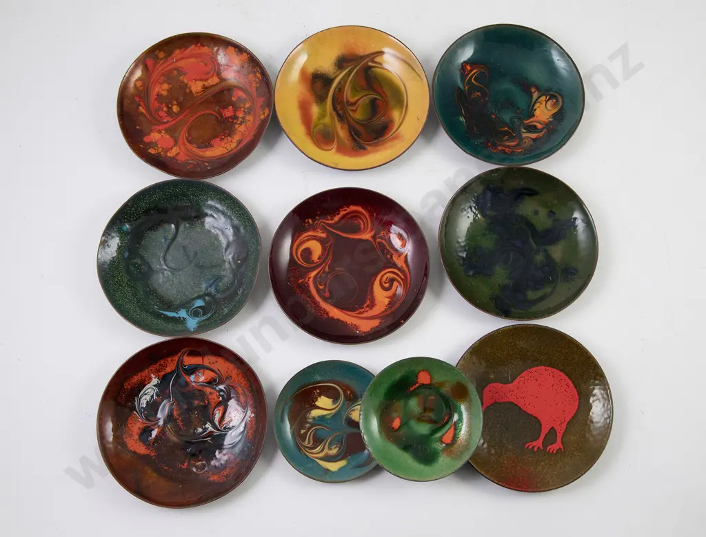 Collection NZ Made Enamel on Copper Dishes (10) Image 1++