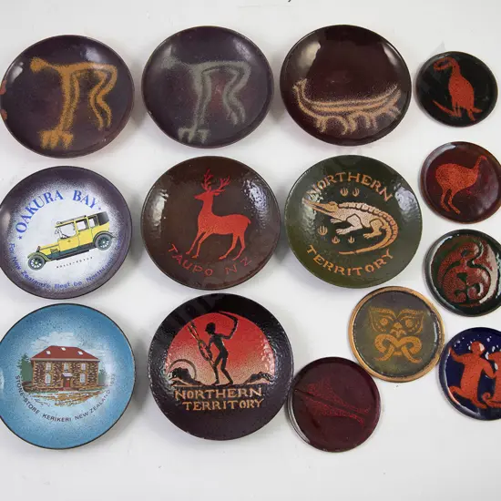 Collection NZ Made Enamel on Copper Dishes (14)