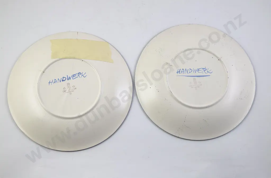 Pair Frank Carpay for Crown Lynn Handwerk Plates Image 1++