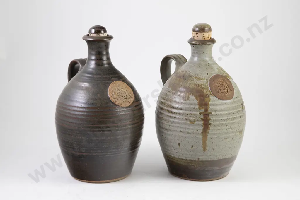 Two Estelle Martin Souvenir Wine Flagons Image 1++