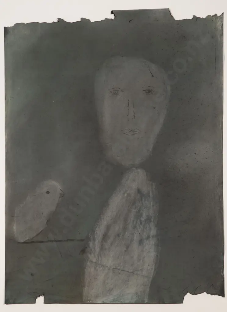 Gordon Crook - Untitled (Man with Bird) Image 1++