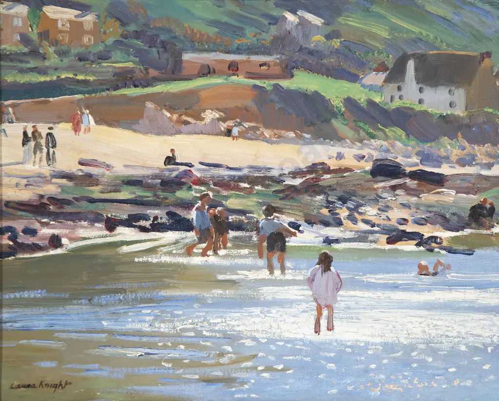 Circle of Dame Laura Knight - Bathers at Low Tide Image 1++