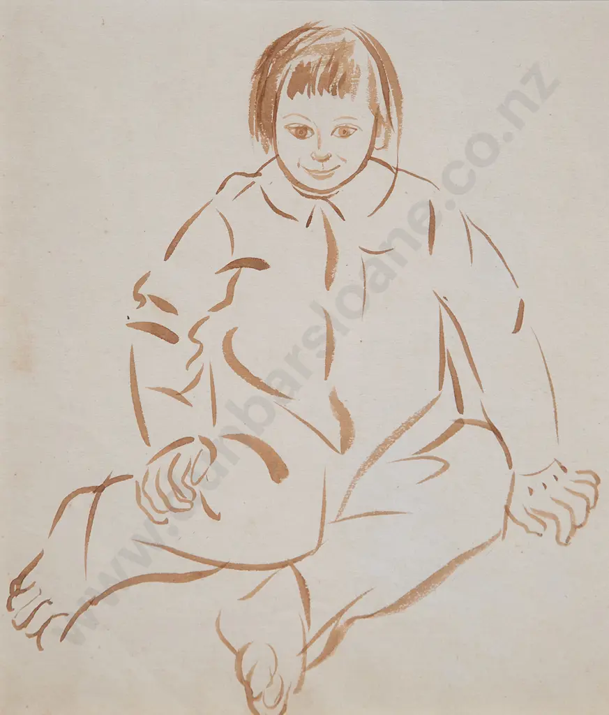 Rita Angus - Seated Girl Image 1++