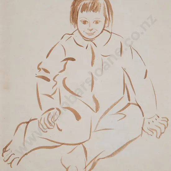 Rita Angus - Seated Girl