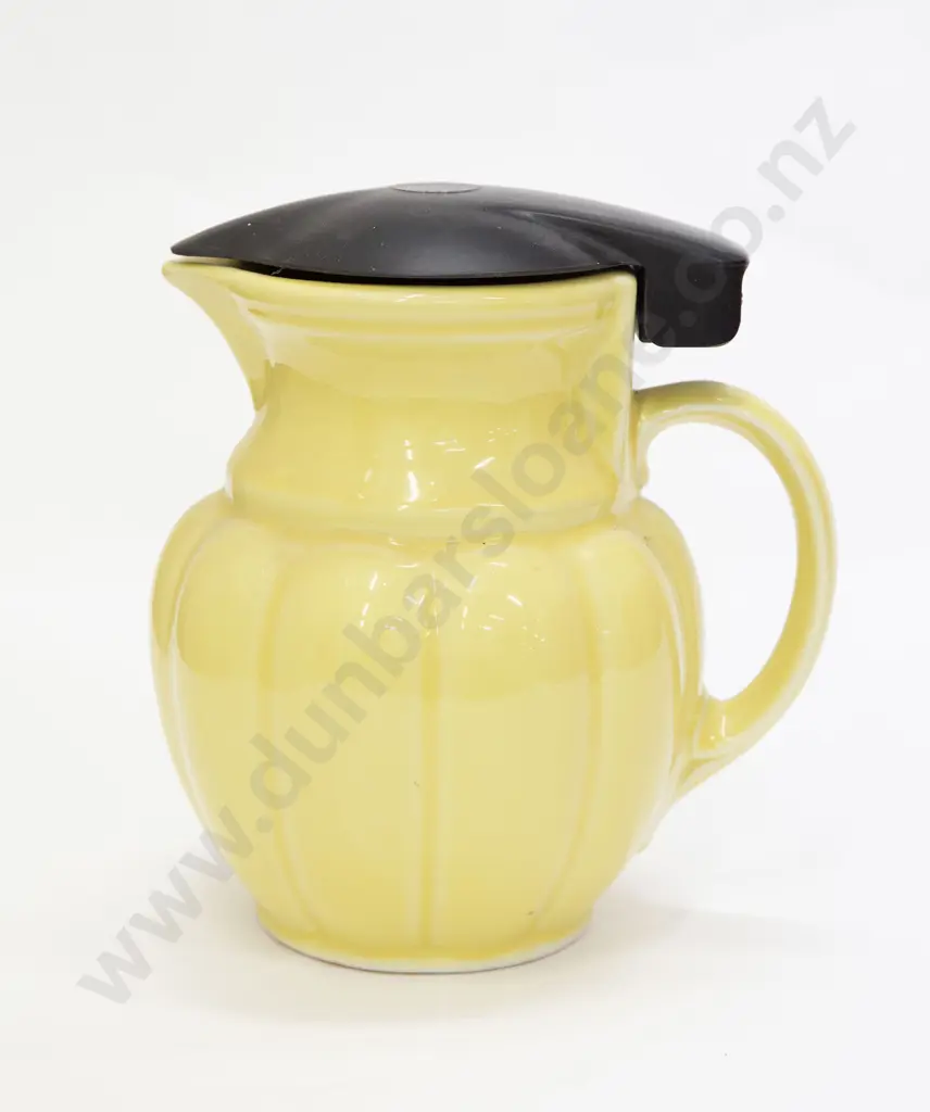 NZ Made Yellow Glazed Hot Water Jug Image 1++