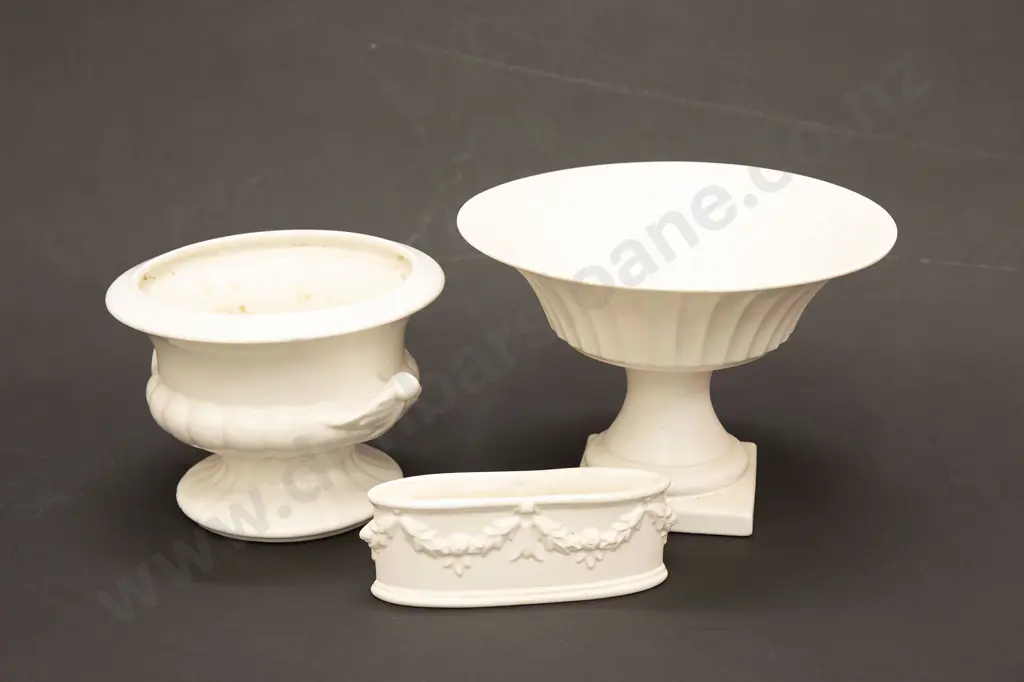 Two Pieces of Crown Lynn and Kelston Pottery Urn (some crazing) Image 1++