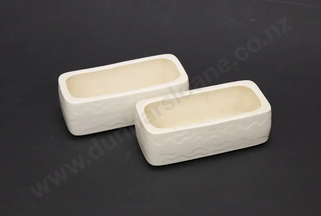 Pair of Crown Lynn Trough Vases Image 1++