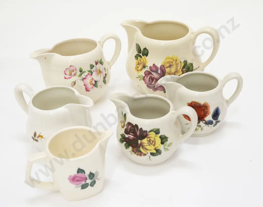 Six Assorted Crown Lynn Jugs Image 1++