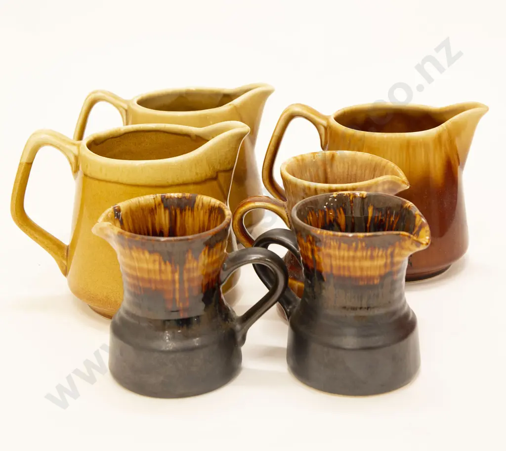 Six Assorted Crown Lynn Jugs Image 1++
